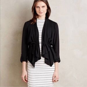 Dolan Left Coast Collection Black Draped Open-Front Cardigan – Size L